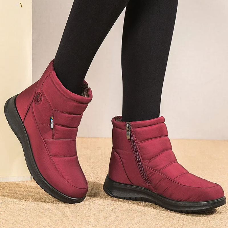 Damen Stiefeletten Gestepptes Design Winter