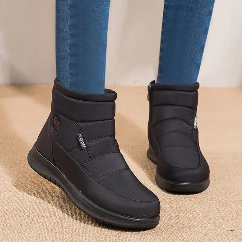 Damen Stiefeletten Gestepptes Design Winter