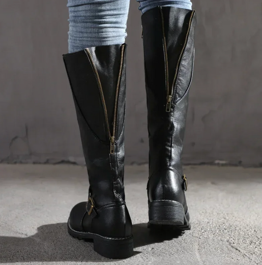 Damen Knöchelstiefel Komfortschuhe Schwarz - Eveloria