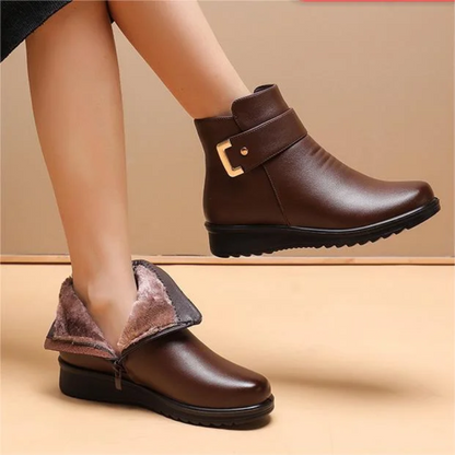 Damen Knöchelstiefel Echtes Leder