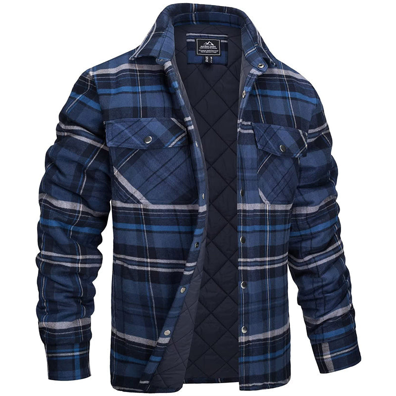 Eveloria Herren Holzfällerjacke Kariert Baumwolle - Eveloria