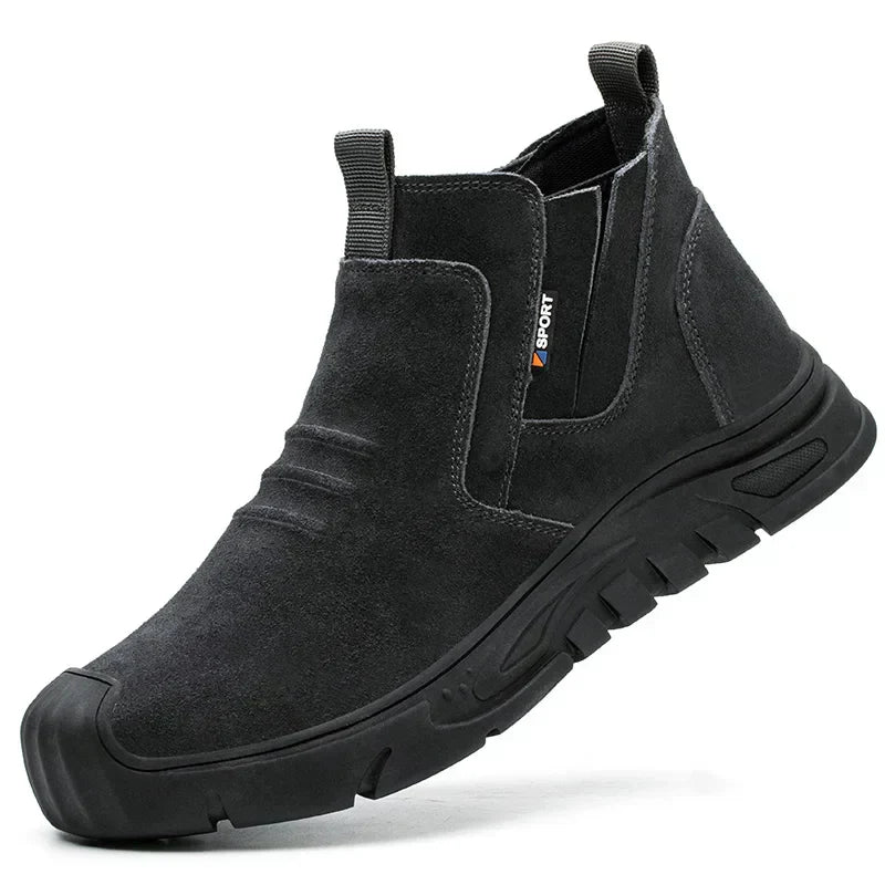 Arbeitsstiefel – rutschfest – Slipper – Stiefeletten – Herrenstiefel-Schwarz-38-Chaps Herrenmode