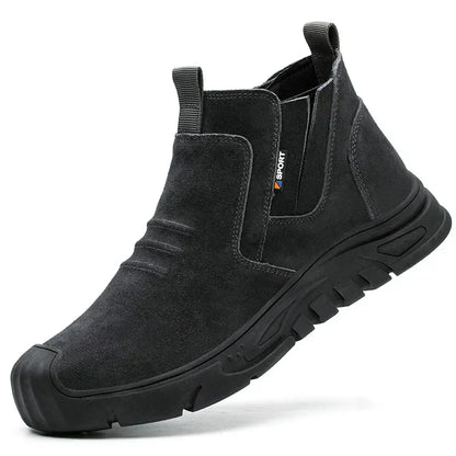 Arbeitsstiefel – rutschfest – Slipper – Stiefeletten – Herrenstiefel-Schwarz-38-Chaps Herrenmode