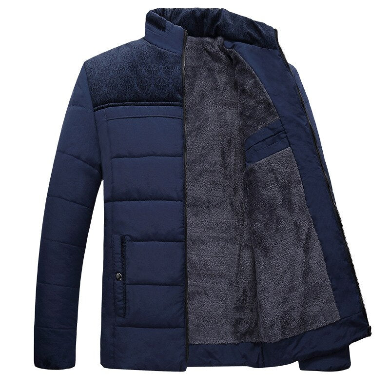 Damen Steppjacke Plüschgefüttert Stehkragen Reguläre Passform