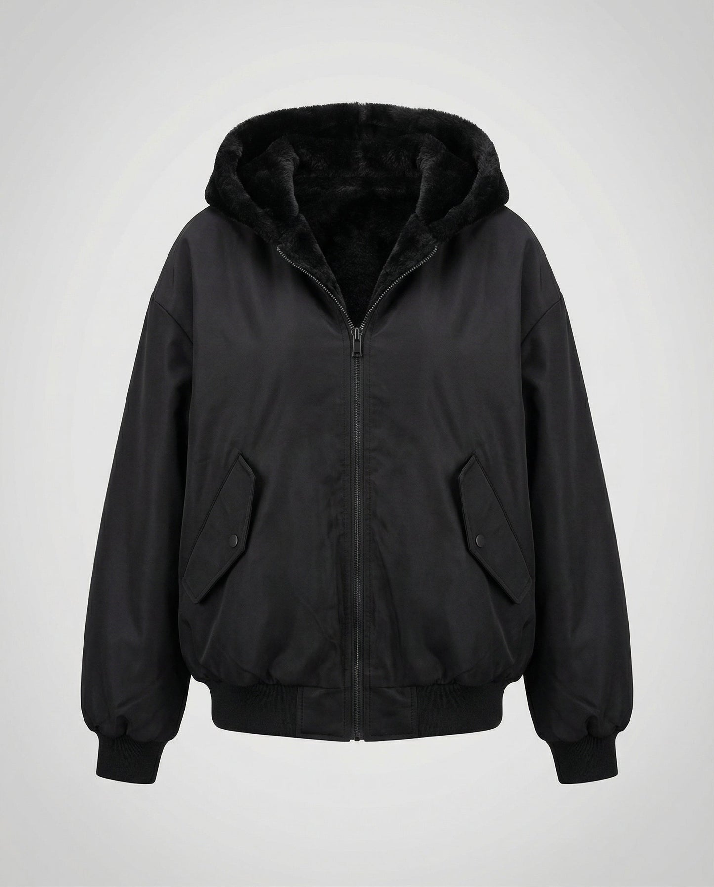 Wendbare Damen Oversize Winterjacke