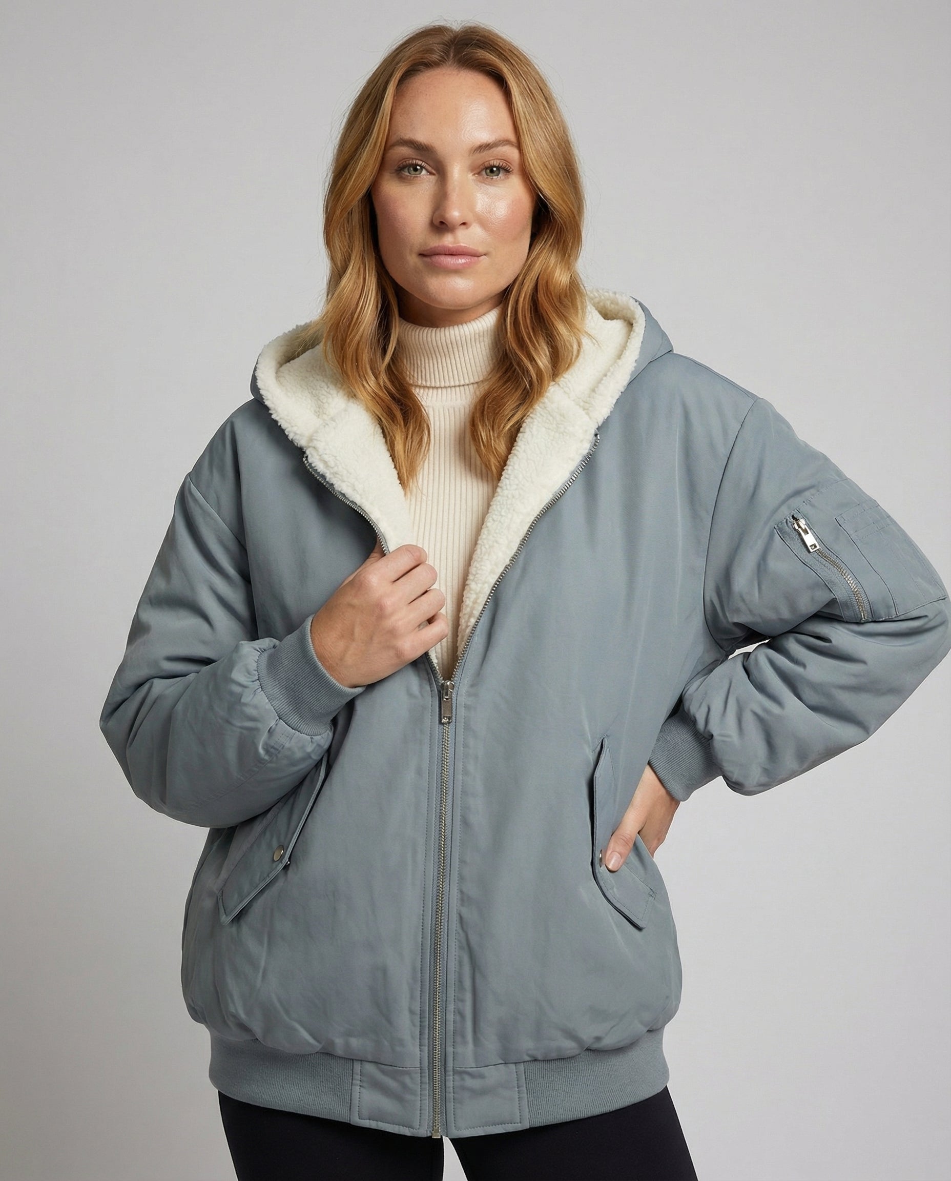 Wendbare Damen Oversize Winterjacke - Eveloria
