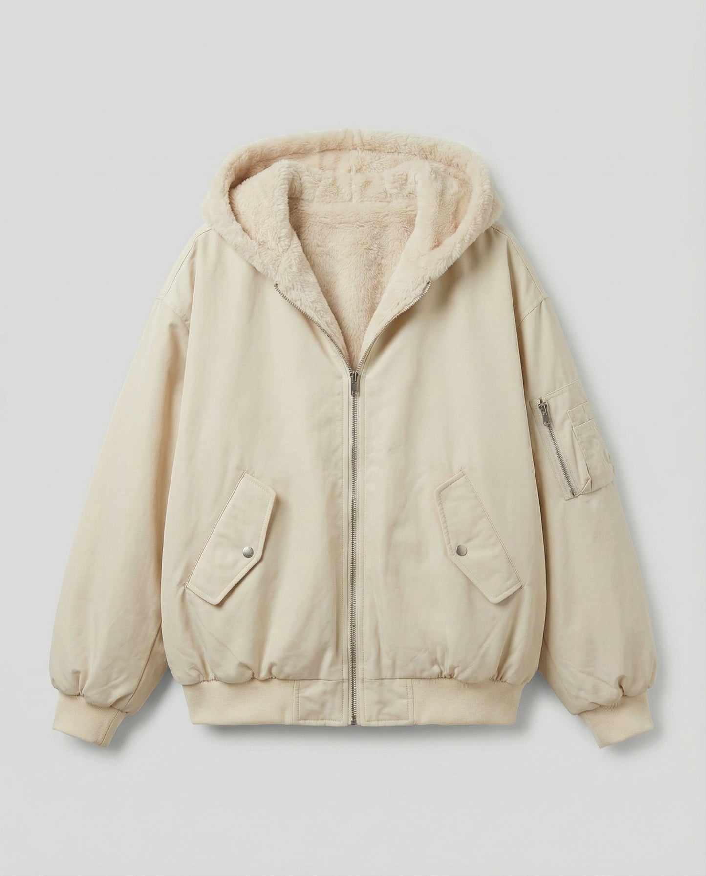Wendbare Damen Oversize Winterjacke