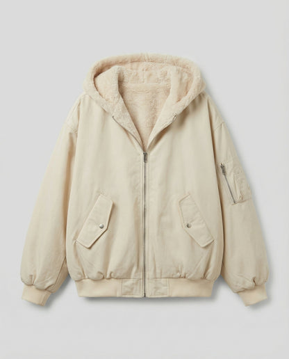 Wendbare Damen Oversize Winterjacke
