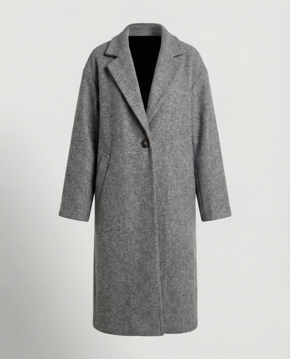 Herren Wintermantel Lang Oversized Notch-Lapel