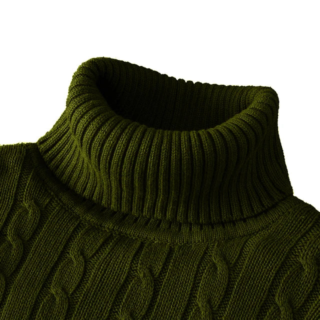 Eveloria Herren Pullover Rollkragen Kuschelig