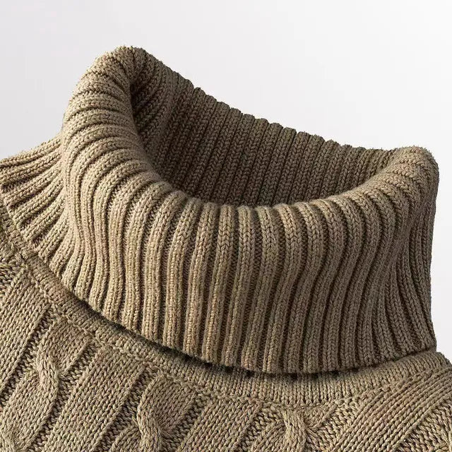 Eveloria Herren Pullover Rollkragen Kuschelig