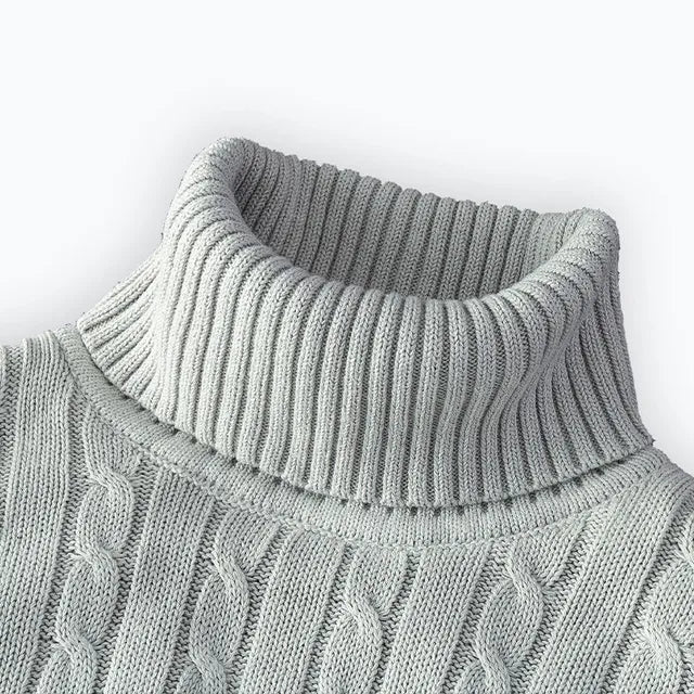 Eveloria Herren Pullover Rollkragen Kuschelig