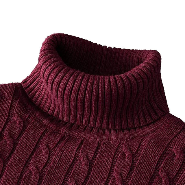 Eveloria Herren Pullover Rollkragen Kuschelig