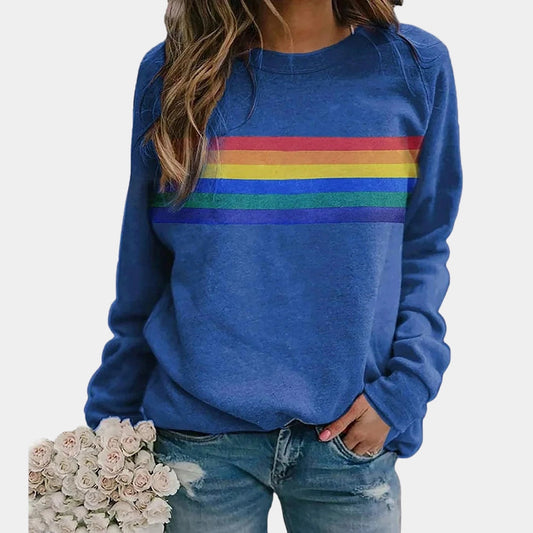 Eveloria Damen Sweatshirt Baumwollmischung Rundhalsausschnitt Lange - Eveloria