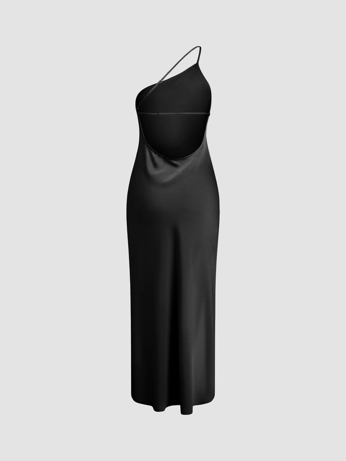 Elegantes Damen Satinkleid Rückenfrei Hochzeit Party