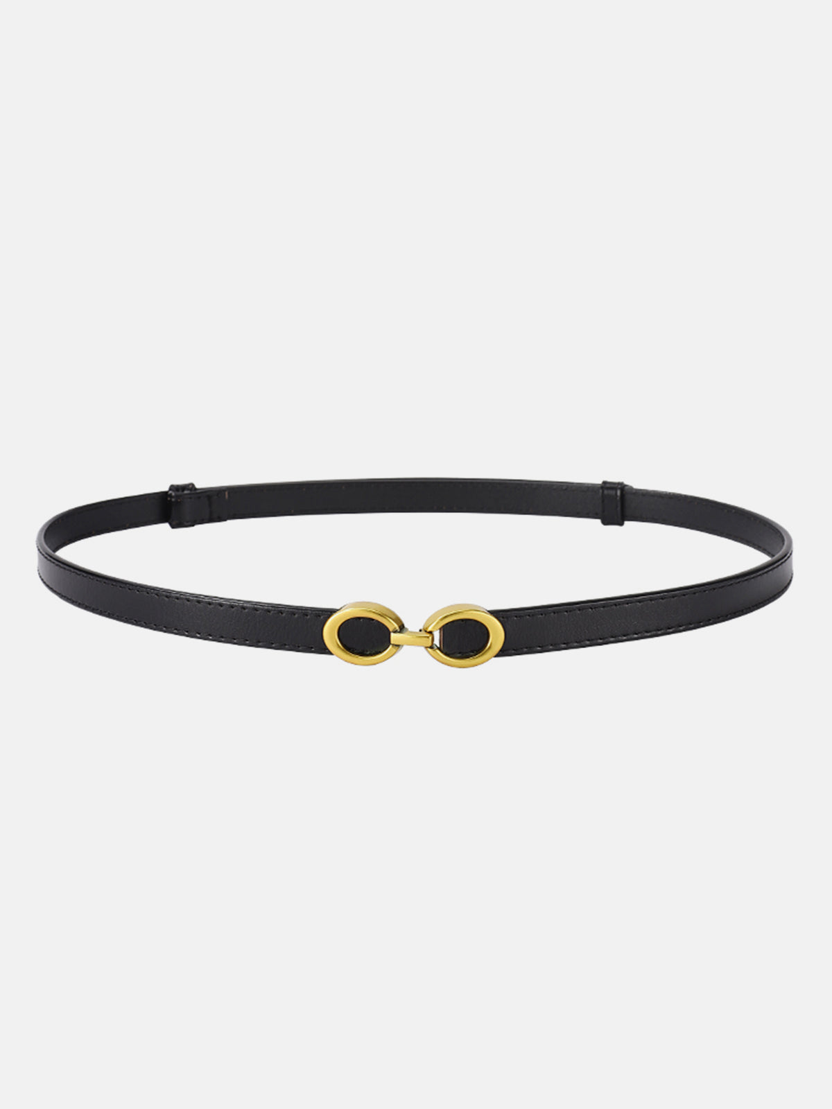 Damen Ledergürtel Schlank Goldene Schnalle