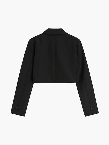 Eveloria Damen Crop Blazer Elegant