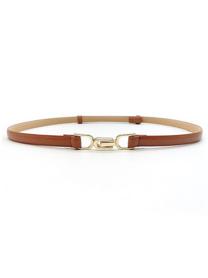 Leder Gürtel Goldene Schnalle