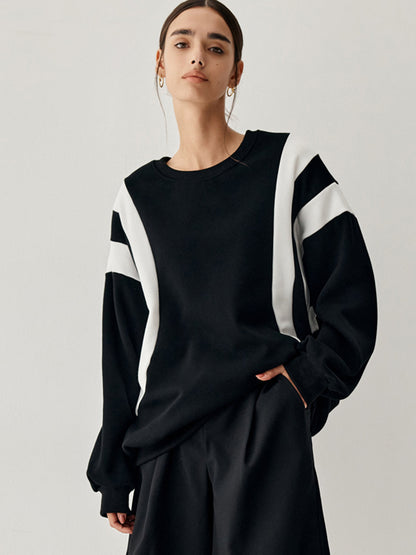 Fay Damen Pullover mit Seitenstreifen