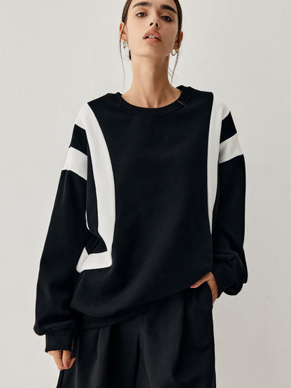 Fay Damen Pullover mit Seitenstreifen