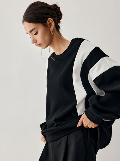 Fay Damen Pullover mit Seitenstreifen