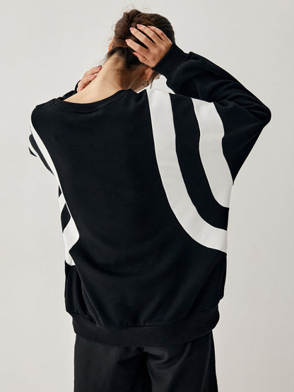 Fay Damen Pullover mit Seitenstreifen