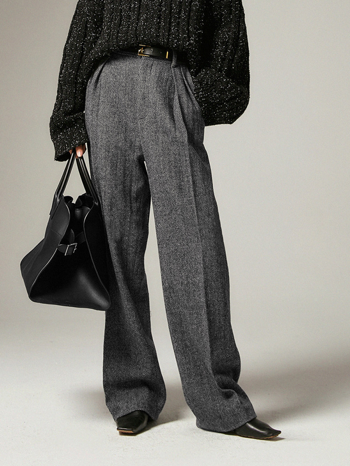 Graue Damen Chino Hose Komfort - Norvielle