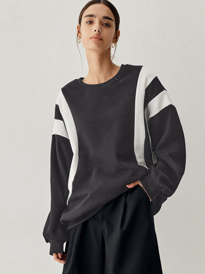 Fay Damen Pullover mit Seitenstreifen