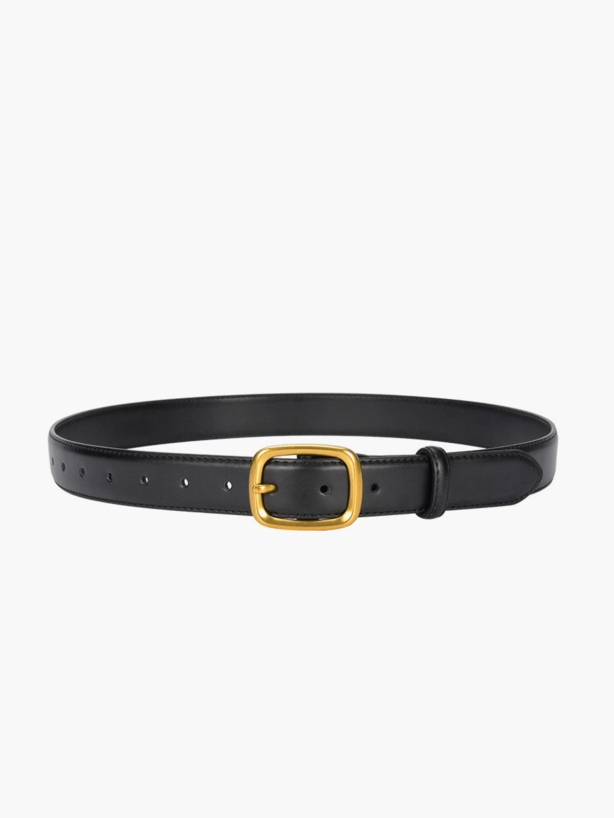 Eveloria Damen Gürtel Schnalle Leder Braun