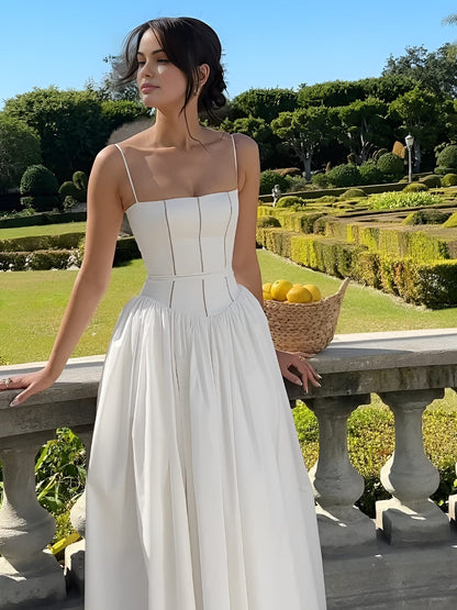 Damen Midi Hochzeitskleid Korsett dunkel