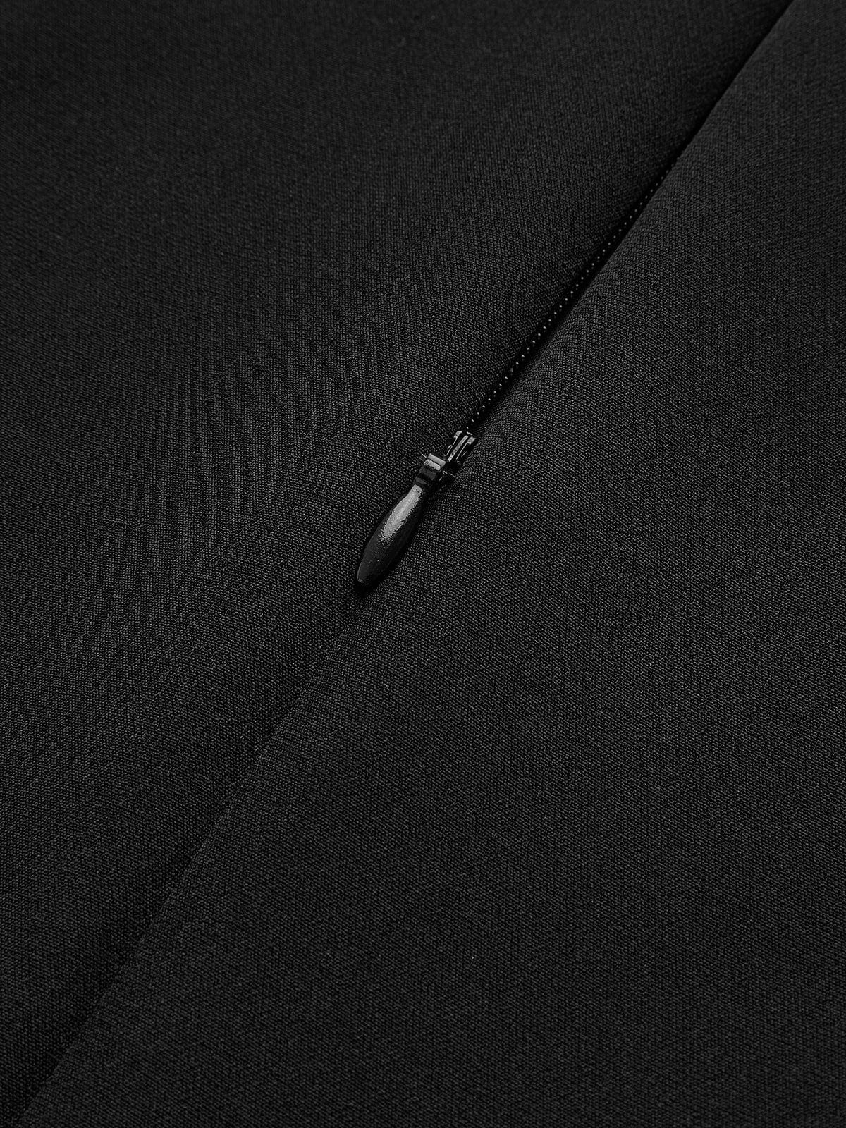 Damen Ärmelloses Midikleid Plissee-Design Eleganz
