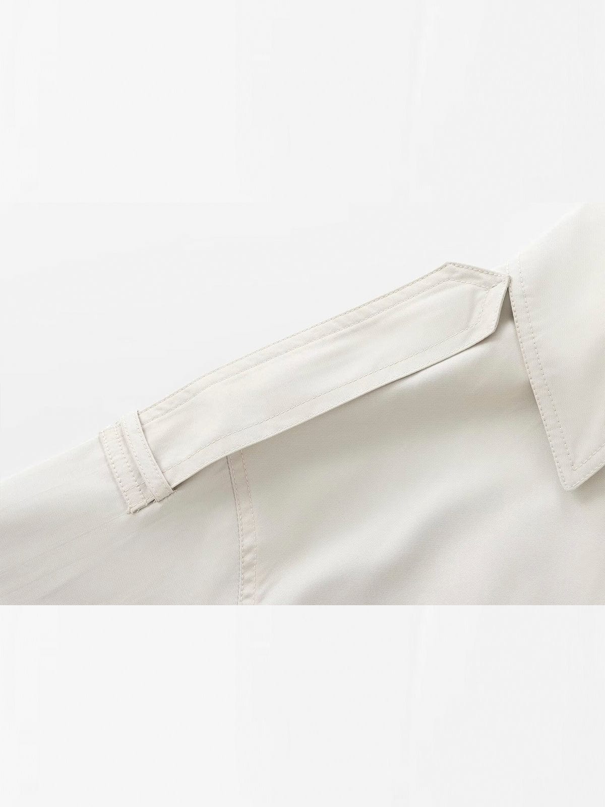 Damen Kurzer Trenchcoat Doppelreiher Elegantes Design Beige