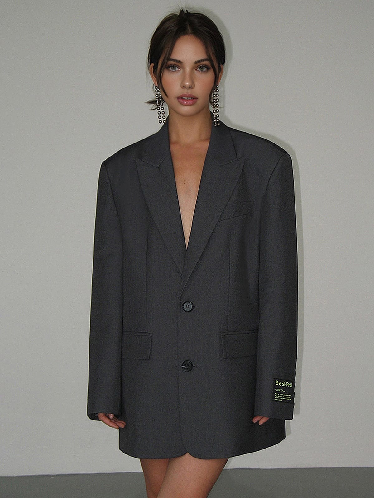 Damen Oversized Blazer Modern Minimale Optik