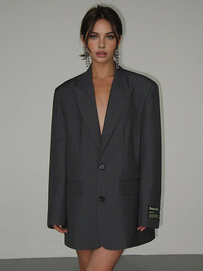 Damen Oversized Blazer Modern Minimale Optik