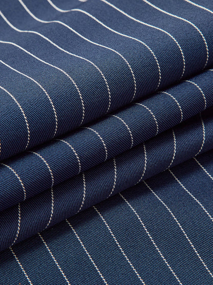 Eveloria Damen Nadelstreifen-Faltenhose Weites Bein