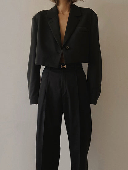 Eveloria Damen Crop Blazer Elegant