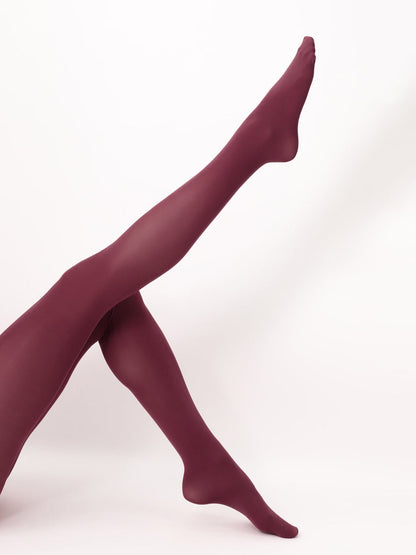 Bordeauxrote Damen Strumpfhose Komfortabel