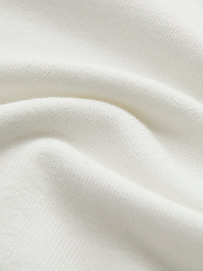 Eveloria Damen Slim Fit T-Shirt Klassisch Weiß