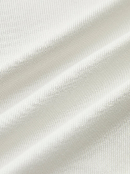 Eveloria Damen Slim Fit T-Shirt Klassisch Weiß