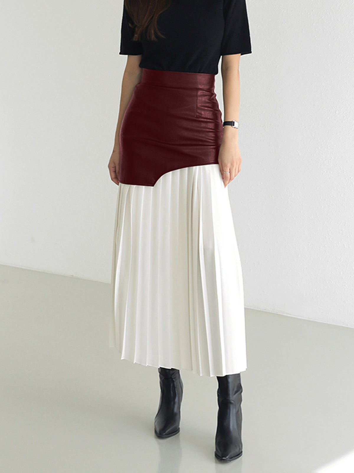 Damen Asymmetrischer Midi Rock Sommerkleid