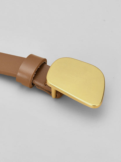 Damen Gürtel Mit Goldknopf