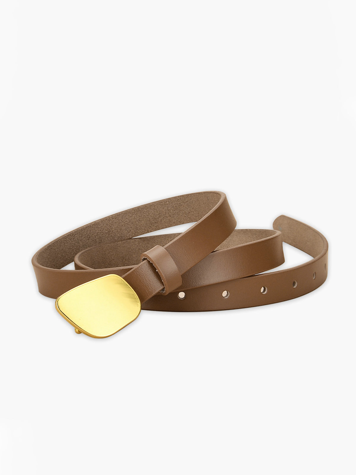 Damen Gürtel Mit Goldknopf