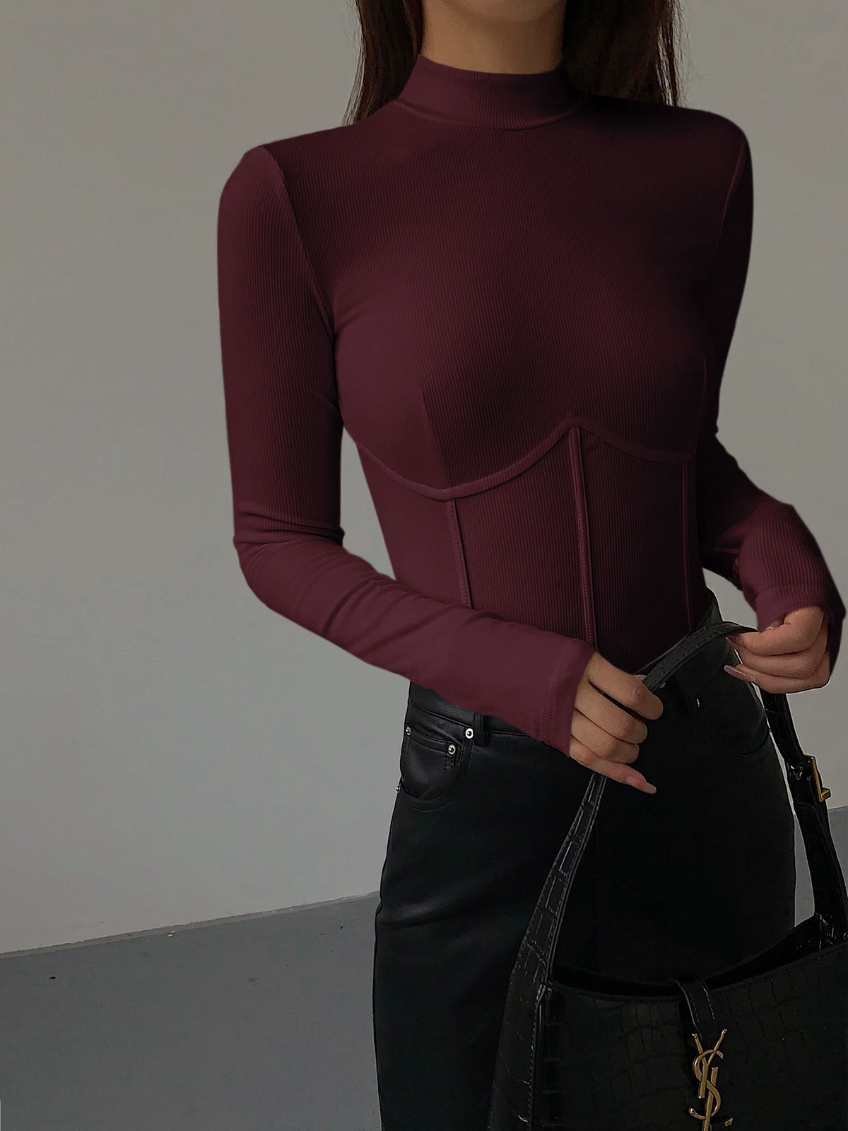 Eveloria Damen Slim Fit T-Shirt Klassisch Weiß
