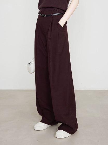 Damen Chino Hose Bordeaux Elegant Bequem