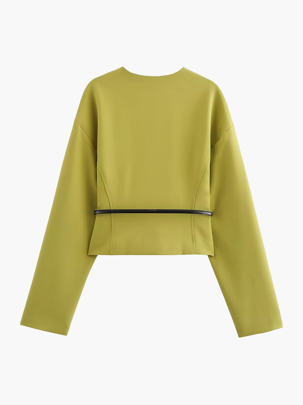 Damen Blazer V-Ausschnitt mit schmalem Gürtel