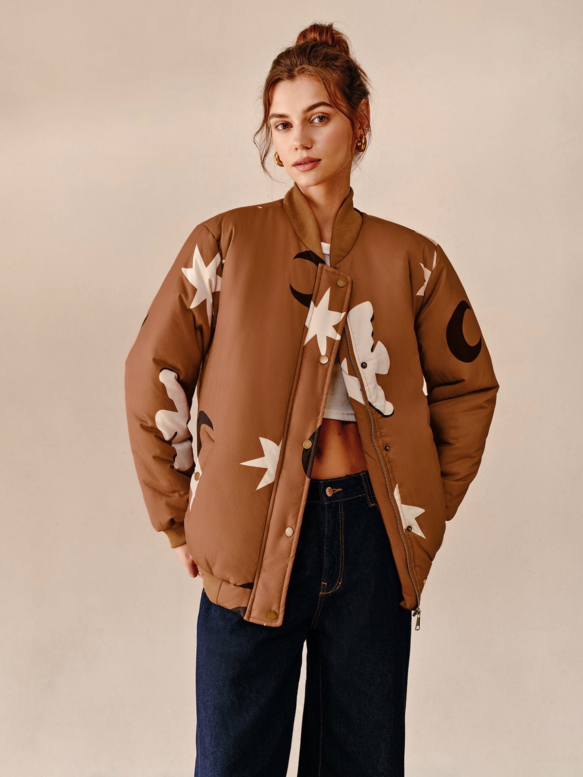 Damen Oversized Bomberjacke Urban Modern