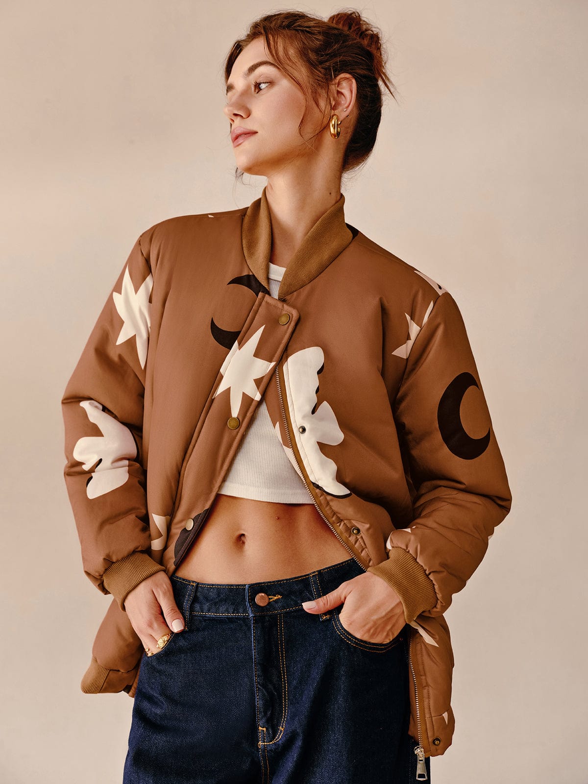 Damen Oversized Bomberjacke Urban Modern