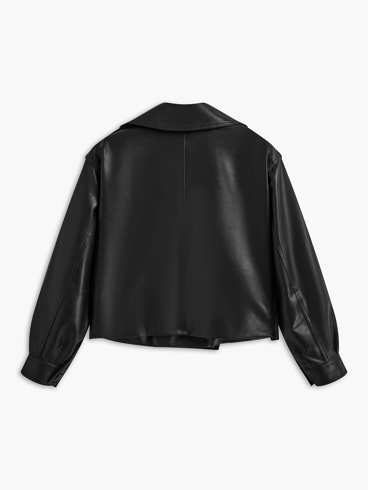 e Kunstlederjacke Bikerstil Damen