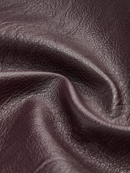 Nora Damen Lederjacke Burgunderrot Minimalistisch