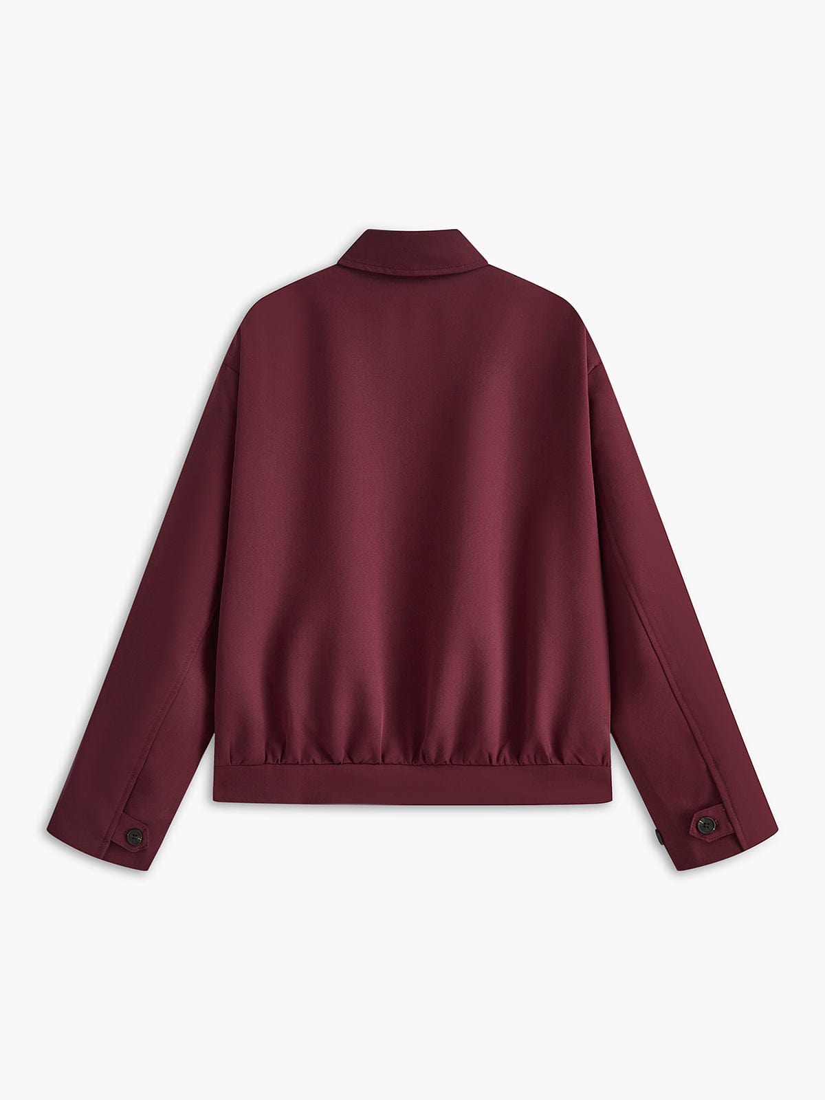 Damen Minimalistische Jacke Burgunderrot Eleganz